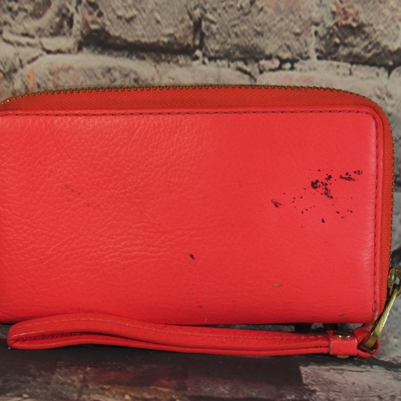 Marc Jacobs Neon Orange Zip Wallet - Picture 4 of 8